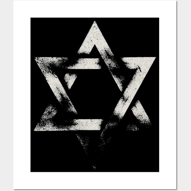 Grungy Star of David Wall Art by MetalByte